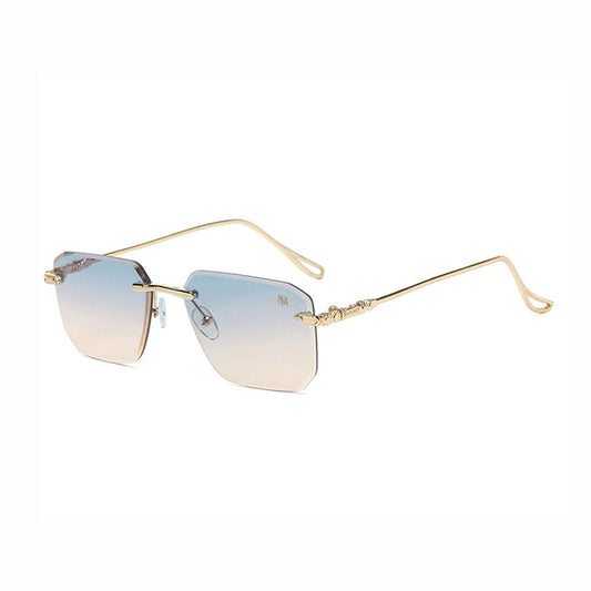 Trendige randlose Retro-Sonnenbrille mit UV-Schutz